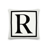 Letter R Border Monogram Decorative Throw Pillow Cushion, Pillow, $ 64.50, A Moment Of Now™